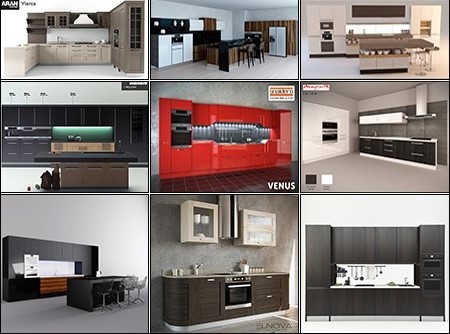 مدل سه بعدی کابینت مدرن