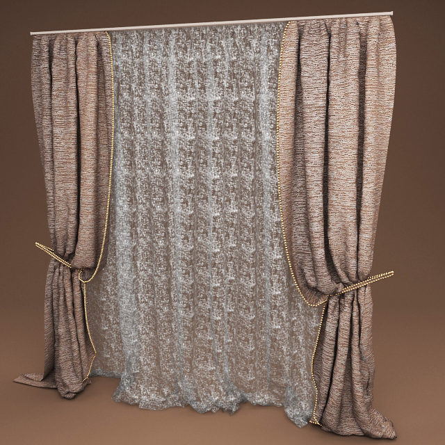 مدل سه بعدی پرده کلاسیک(مجموعه دوم)