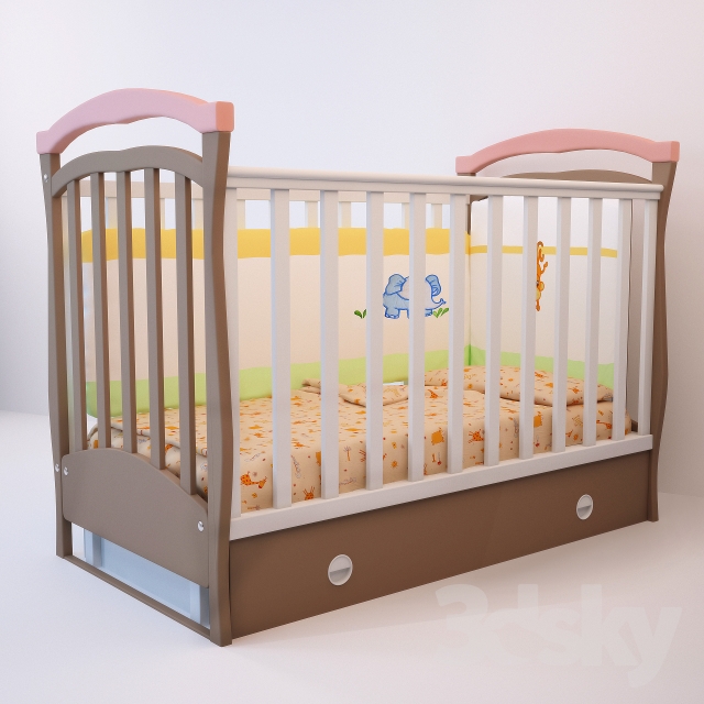 3DDD - Classic Childroom Bed (4)