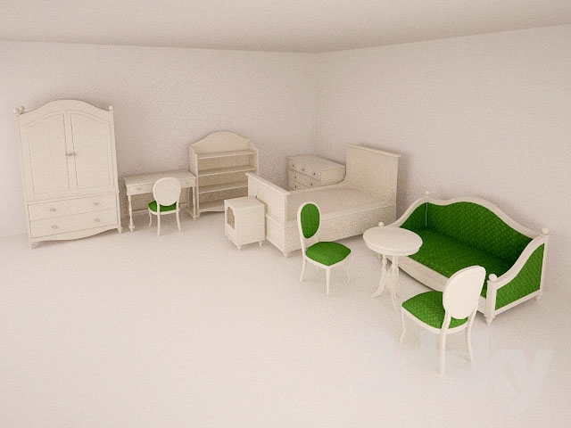 3DDD - Classic Childroom Bed (5)