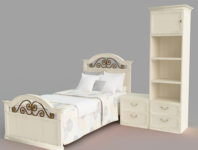 3DDD - Classic Childroom Bed (5)