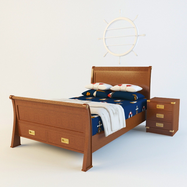 3DDD - Classic Childroom Bed (6)