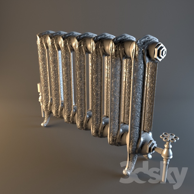 3DDD - Classic Fire Place & Radiator (1)