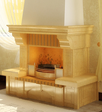 3DDD - Classic Fire Place & Radiator (1)