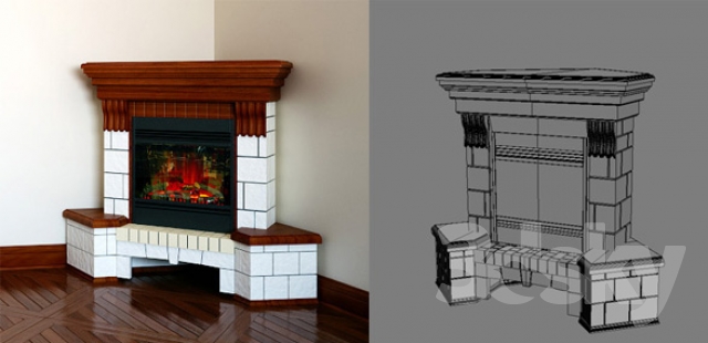 3DDD - Classic Fire Place & Radiator (13)