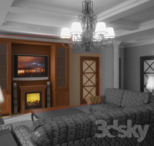 3DDD - Classic Fire Place & Radiator (2)