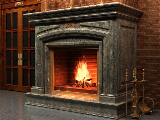 3DDD - Classic Fire Place & Radiator (2)