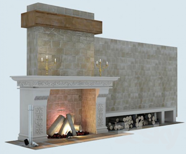 3DDD - Classic Fire Place & Radiator (4)