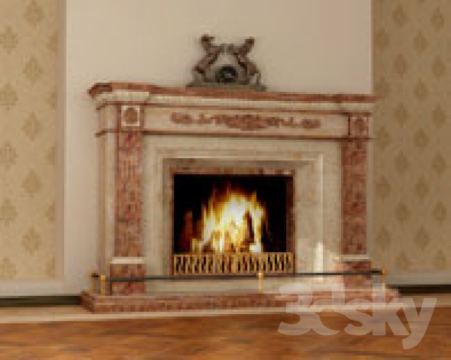 3DDD - Classic Fire Place & Radiator (5)