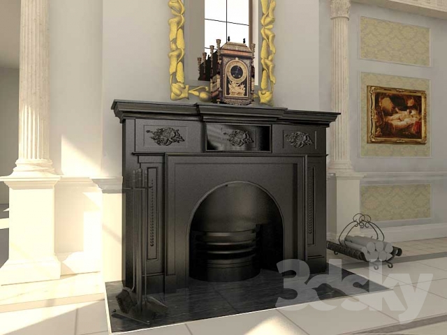 3DDD - Classic Fire Place & Radiator (7)