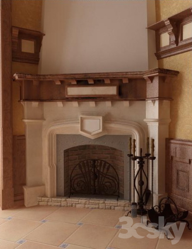 3DDD - Classic Fire Place & Radiator (8)