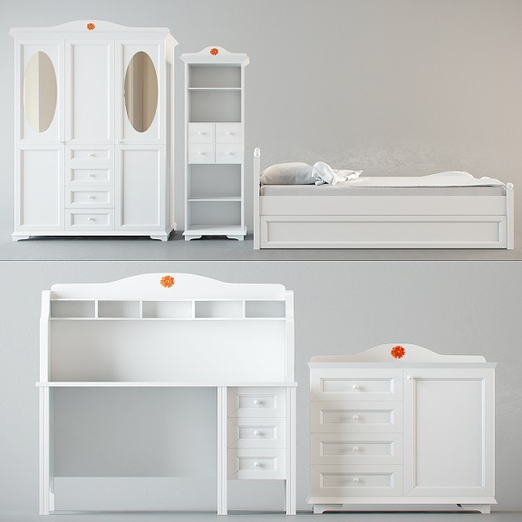 3DDD - Classic Furniture Childroom Set (11)