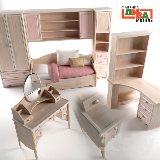 3DDD - Classic Furniture Childroom Set (13)