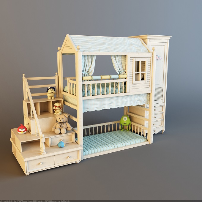 3DDD - Classic Furniture Childroom Set (14)