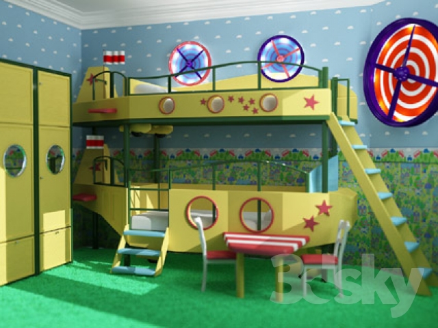 3DDD - Classic Furniture Childroom Set (4)