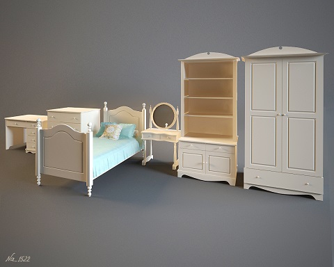 3DDD - Classic Furniture Childroom Set (4)