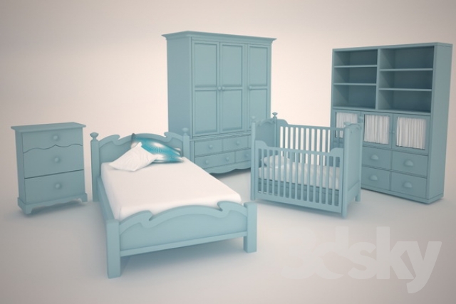 3DDD - Classic Furniture Childroom Set (5)