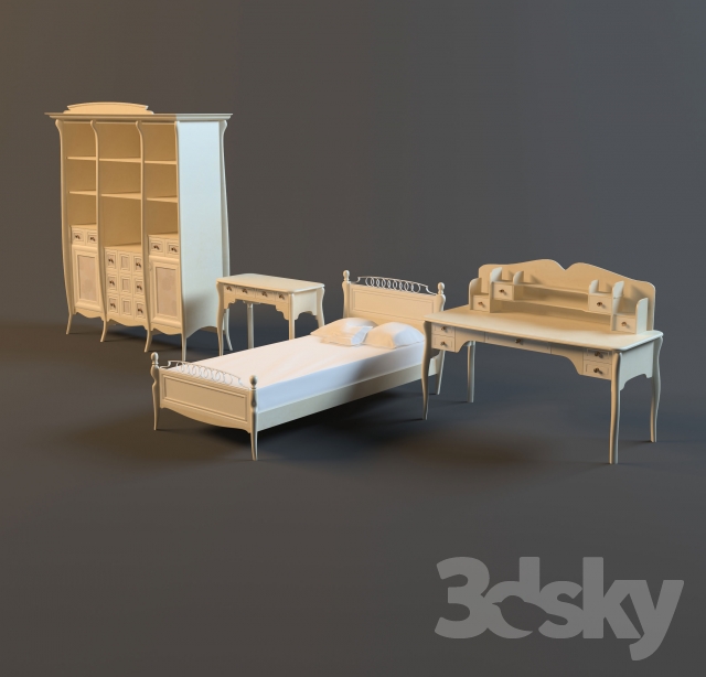 3DDD - Classic Furniture Childroom Set (6)