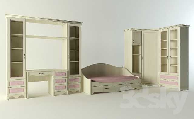 3DDD - Classic Furniture Childroom Set (7)