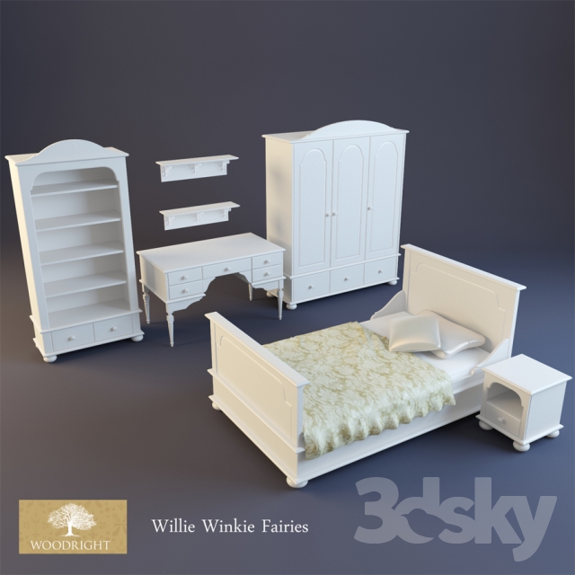3DDD - Classic Furniture Childroom Set (8)