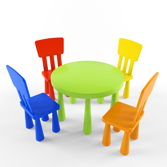 3DDD - Modern Table and Chair Childroom (12)