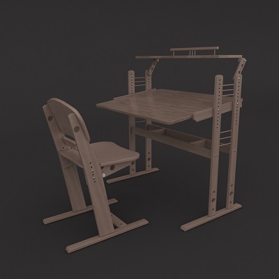 3DDD - Modern Table and Chair Childroom (18)