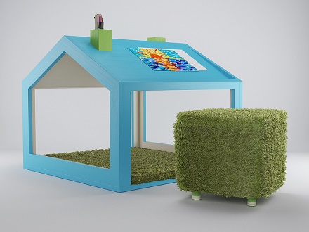 3DDD - Modern Table and Chair Childroom (3)