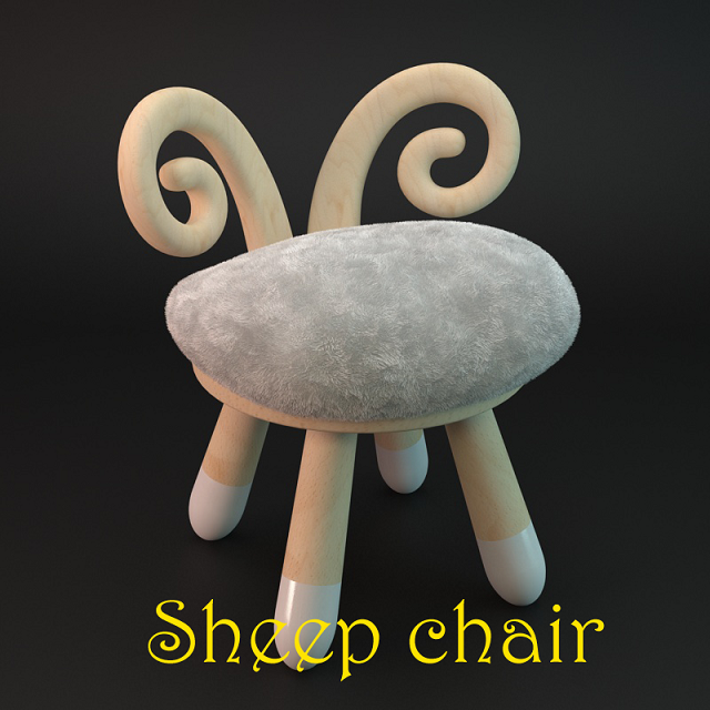 3DDD - Modern Table and Chair Childroom (3)