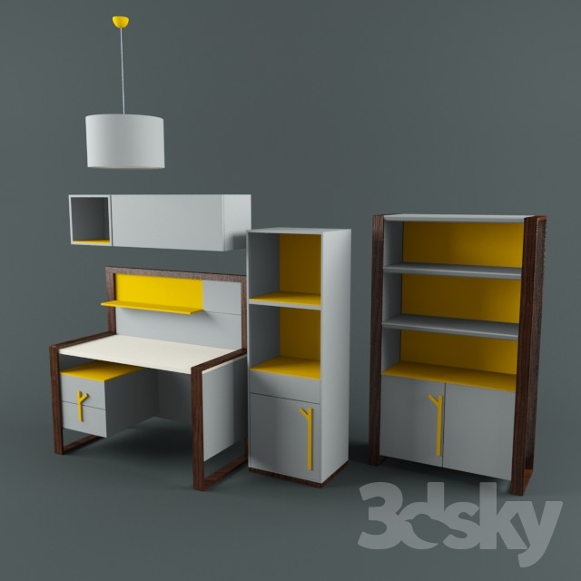 3DDD - Modern Table and Chair Childroom (7)
