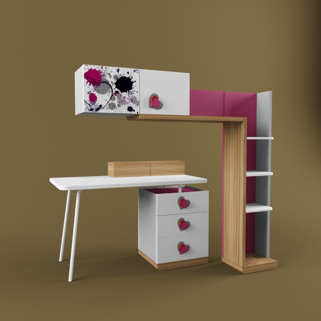 3DDD - Modern Table and Chair Childroom (7)