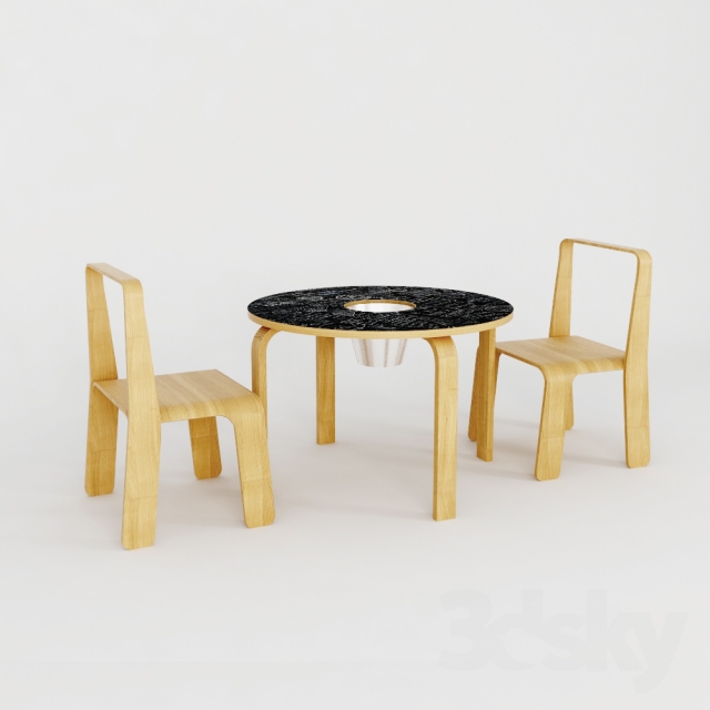 3DDD - Modern Table and Chair Childroom (9)