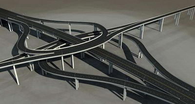 Road and Bridge 3D Model (2)