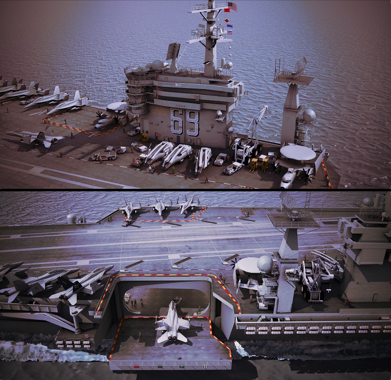 USS Nimitz Aircraft Carrier & USNS Patuxent (2)