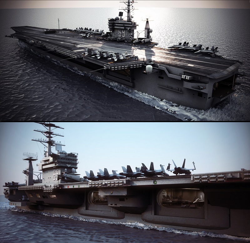 USS Nimitz Aircraft Carrier & USNS Patuxent (3)