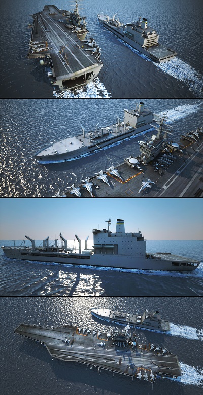 USS Nimitz Aircraft Carrier & USNS Patuxent (5)