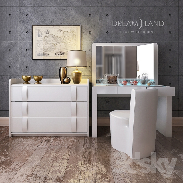 مدل سه بعدی میز آرایش 27
