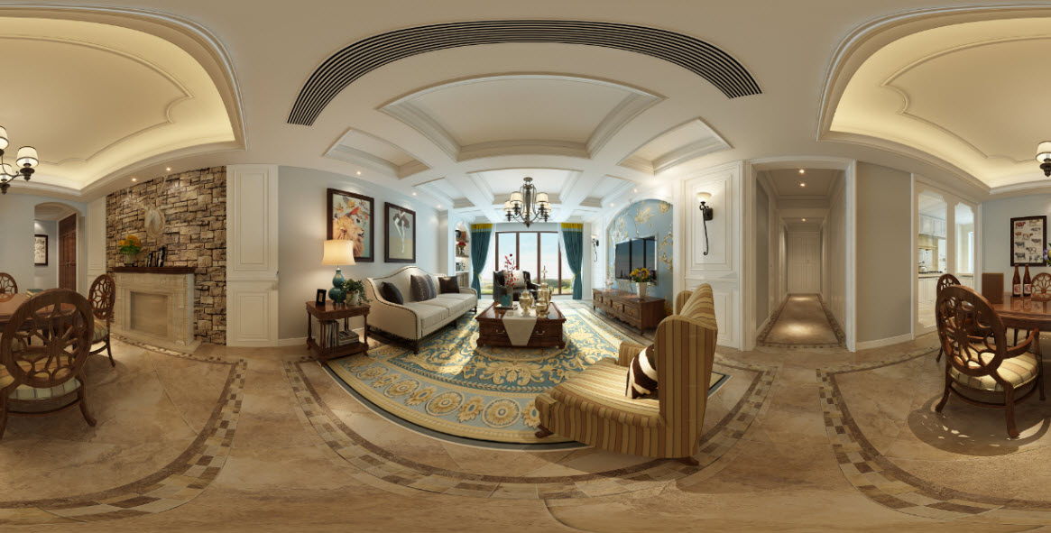 دانلود رایگان مدل سه بعدی صحنه داخلی آمریکائی با فرمت 360 درجه(مجموعه سوم)