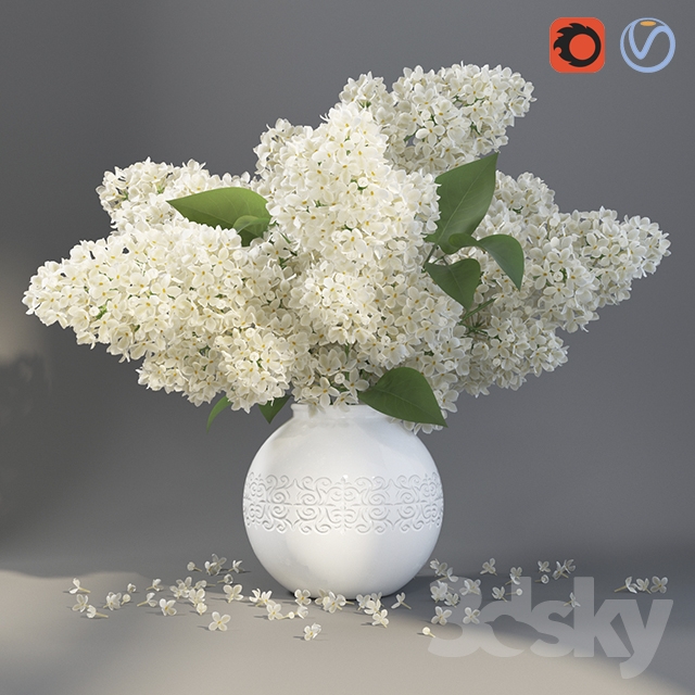 مدل سه بعدی گل و گلدان 230