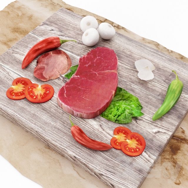 مدل سه بعدی غذا 4