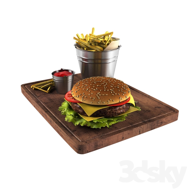 مدل سه بعدی غذا 5