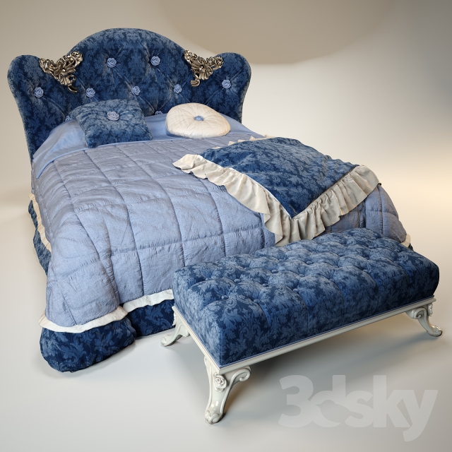 مدل سه بعدی تخت کلاسیک 50