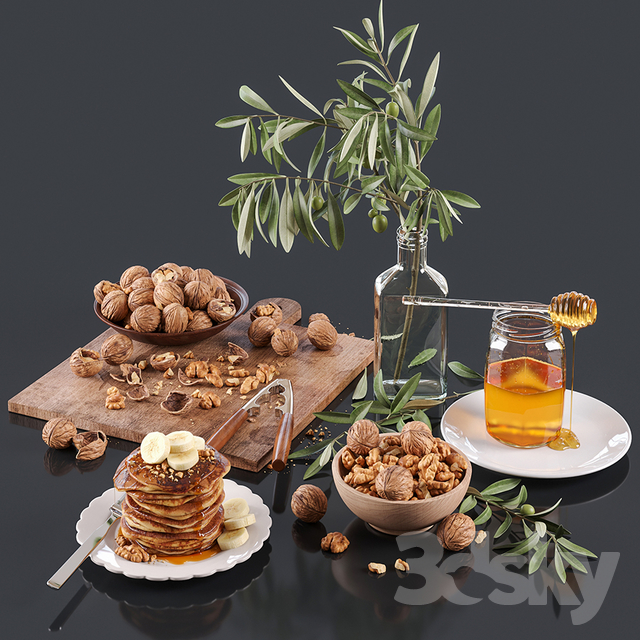 مدل سه بعدی صبحانه 2