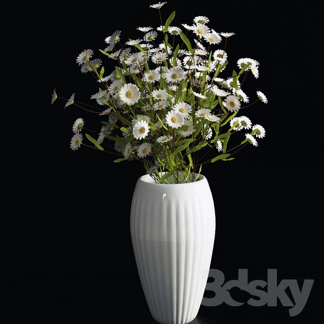 مدل سه بعدی گل و گلدان 288