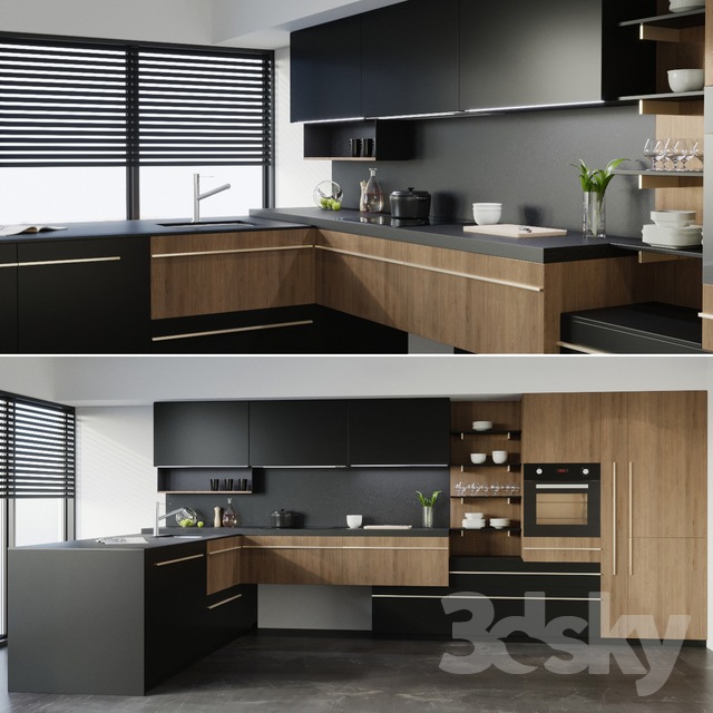 مدل سه بعدی کابینت مدرن 78