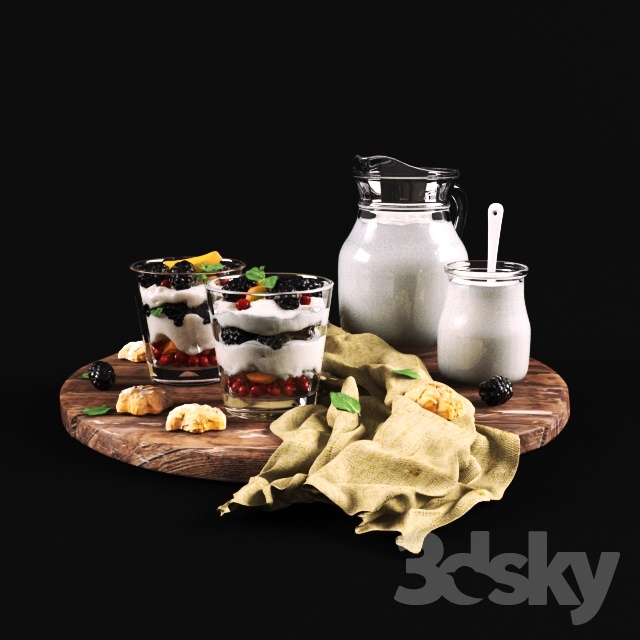 مدل سه بعدی صبحانه 5