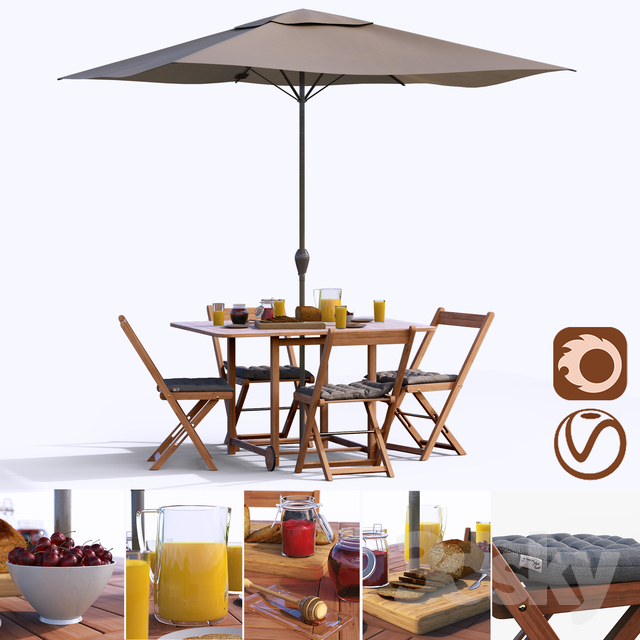 مدل سه بعدی میز نهارخوری 114