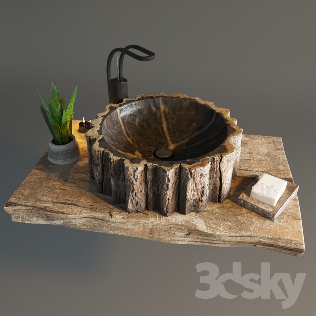 مدل سه بعدی سینک روشویی 62