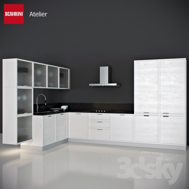 مدل سه بعدی کابینت مدرن 88