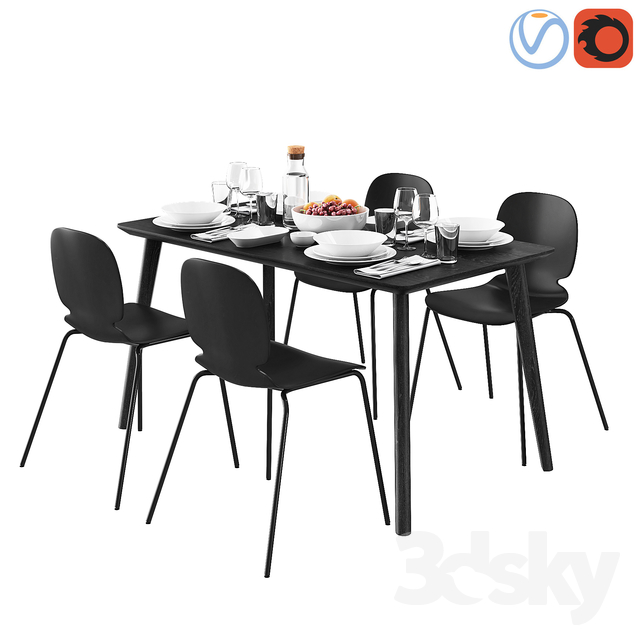 مدل سه بعدی میز نهارخوری 125