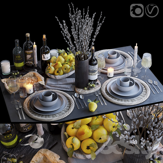 مدل سه بعدی میز غذا 79